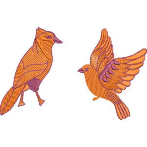 Beautiful Sparrow Embroidery Design