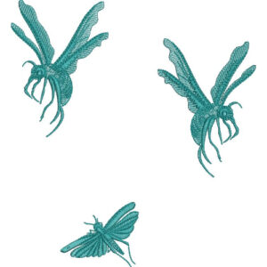 Butterfly Flower Embroidery Design