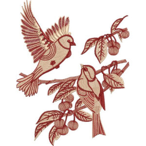 Delicate Bird Embroidery Design