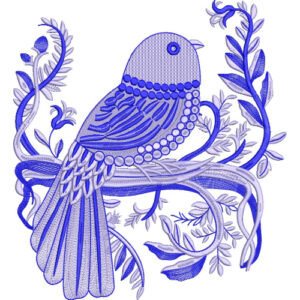Beautiful Sparrow Embroidery Design