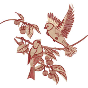 Beautiful Sparrow Embroidery Design