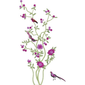 Flower Bird Embroidery Design