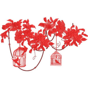 Flower Animal Embroidery Design