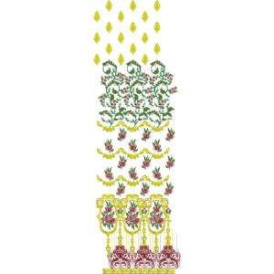 Simple Border Daman Embroidery Design
