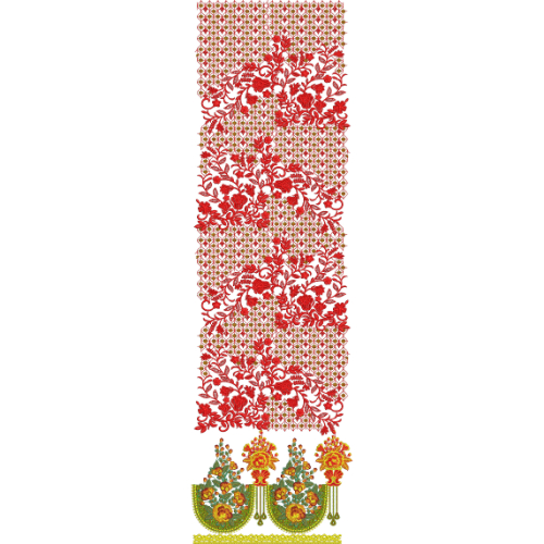 Beautiful Border Daman Embroidery Design