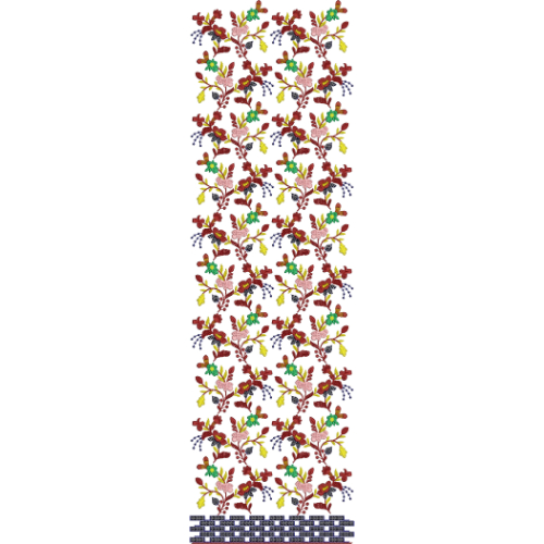 Simple Border Daman Embroidery Design