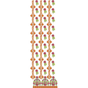 Flower Border Daman Embroidery Design
