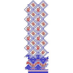 Simple Border Daman Embroidery Design