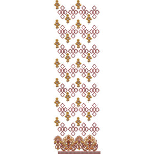 Flower Border Daman Embroidery Design