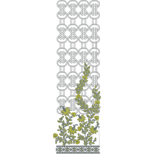 Unique Border Daman Embroidery Design