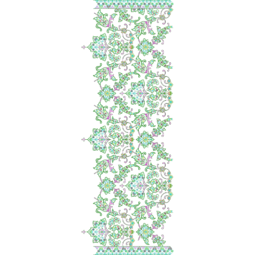 Flower Dupatta Scarf Embroidery Design