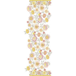 Flower Dupatta Scarf Embroidery Design