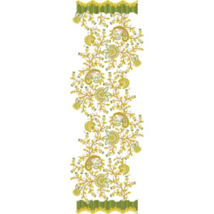 Delicate Dupatta Scarf Embroidery Design