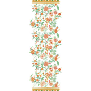 Delicate Dupatta Scarf Embroidery Design