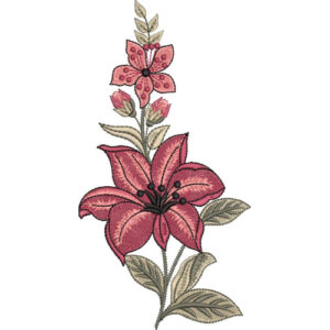 Delicate Flower Embroidery Design