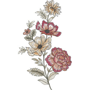 Delicate Flower Embroidery Design