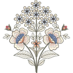 Simple Flower Embroidery Design