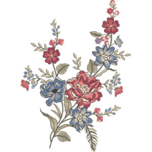 Motive Flower Embroidery Design