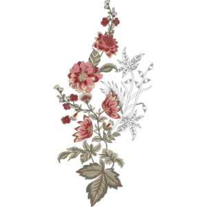 Motive Flower Embroidery Design