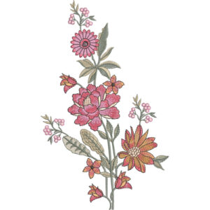 Motive Flower Embroidery Design