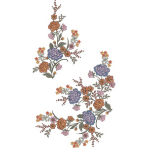 Motive Flower Embroidery Design