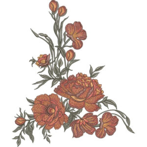 Delicate Flower Embroidery Design