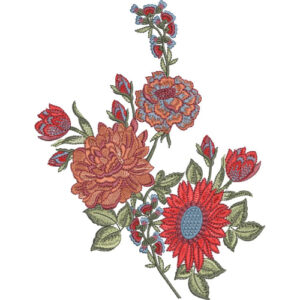 Simple Flower Embroidery Design