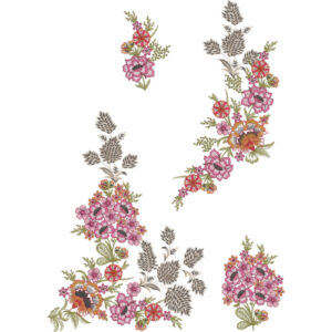 Unique Flower Embroidery Design