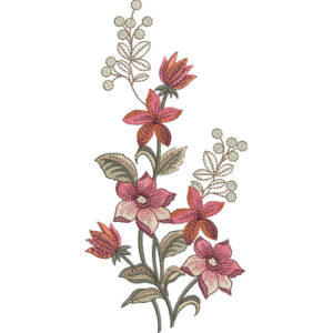 Motive Flower Embroidery Design