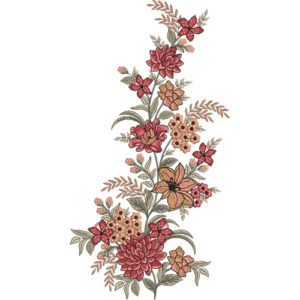 Motive Flower Embroidery Design