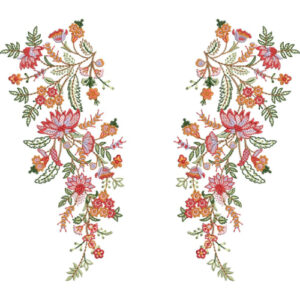 Neck Flower Embroidery Design