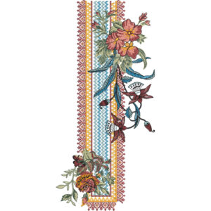 Neck Flower Embroidery Design