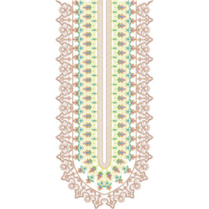 U Neck Embroidery Design