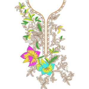 Beautiful Neck Embroidery Design
