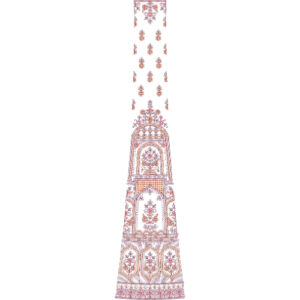 Simple Bridal Kali Frock Embroidery Design
