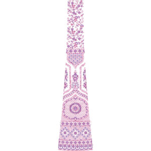 Unique Bridal Kali Frock Embroidery Design
