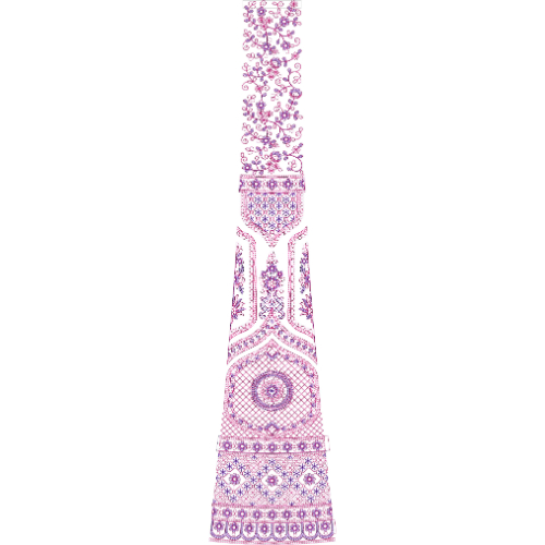 Unique Bridal Kali Frock Embroidery Design