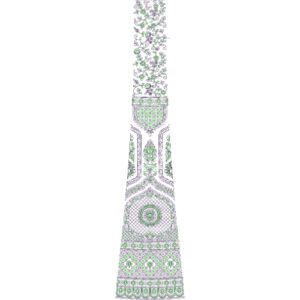 Unique Bridal Kali Frock Embroidery Design