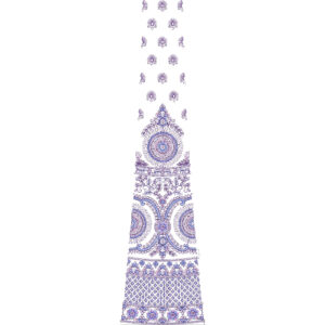 Bridal Kali Frock Embroidery Design