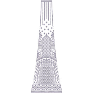 Simple Bridal Kali Frock Embroidery Design