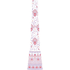 Simple Bridal Kali Frock Embroidery Design