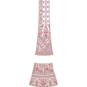 Unique Bridal Kali Frock Embroidery Design