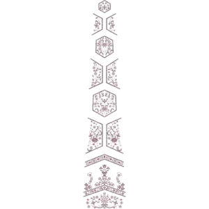 Simple Bridal Kali Frock Embroidery Design