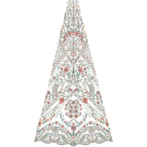 Unique Bridal Kali Frock Embroidery Design