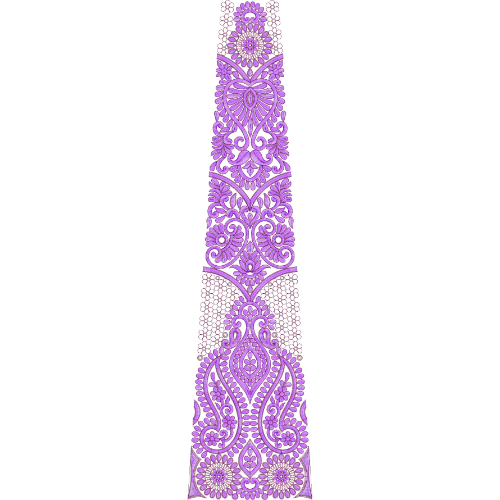 Simple Bridal Kali Frock Embroidery Design