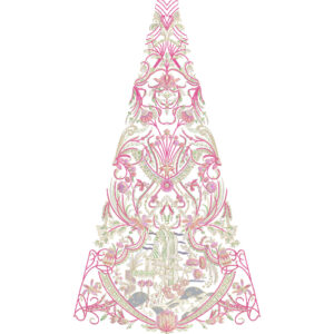 Beautiful Bridal Kali Frock Embroidery Design