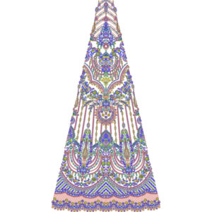 Simple Bridal Kali Frock Embroidery Design