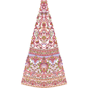 Unique Bridal Kali Frock Embroidery Design