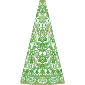 Bridal Kali Frock Embroidery Design