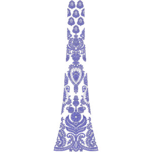 Unique Bridal Kali Frock Embroidery Design